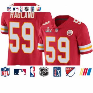 Chiefs #59 Reggie Ragland Red Team Color Super Bowl LIV Bound Youth Stitched Football Vapor Untouchable Limited Jersey