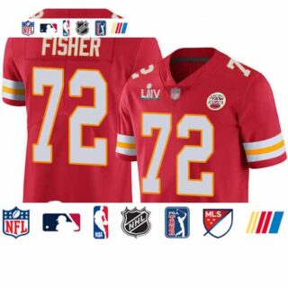 Chiefs #72 Eric Fisher Red Team Color Super Bowl LIV Bound Youth Stitched Football Vapor Untouchable Limited Jersey