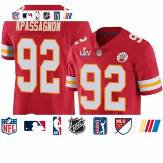 Chiefs #92 Tanoh Kpassagnon Red Team Color Super Bowl LIV Bound Youth Stitched Football Vapor Untouchable Limited Jersey