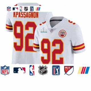 Chiefs #92 Tanoh Kpassagnon White Super Bowl LIV Bound Men's Stitched Football Vapor Untouchable Limited Jersey