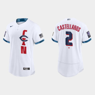 Cincinnati Reds #2 Nick Castellanos 2021 Mlb All Star Game Authentic White Jersey