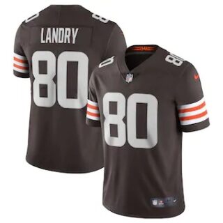 Cleveland Browns #80 Jarvis Landry Men's Nike Brown 2020 Vapor Limited Jersey