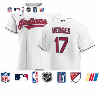Cleveland Indians #17 Austin Hedges Men's Nike White Home 2020 Authentic Team MLB Jersey