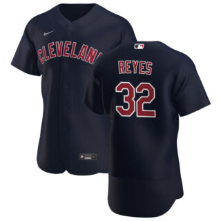 Cleveland Indians #32 Franmil Reyes Men's Nike Navy Alternate 2020 Authentic Player MLB Jersey