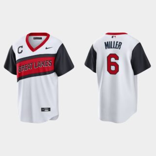 Cleveland Indians #6 Owen Miller Men's Nike White 2021 Little League Class Game MLB Jersey