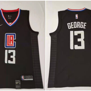Clippers 13 Paul George Black Nike Swingman Jersey