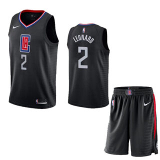 Clippers 2 Kawhi Leonard Black City Edition Nike Swingman Jersey(With Shorts)