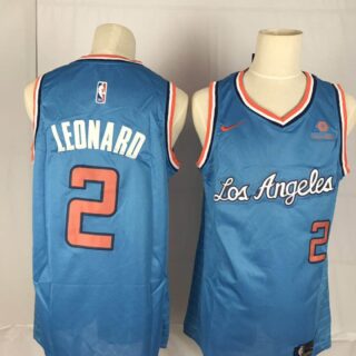 Clippers 2 Kawhi Leonard Blue Nike Throwback Swingman Jersey