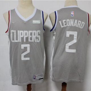 Clippers 2 Kawhi Leonard Gray 2021 Earned Edition Nike Swingman Jersey