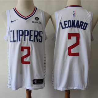 Clippers 2 Kawhi Leonard White Nike Swingman Jersey