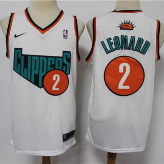 Clippers 2 Kawhi Leonard White Swingman Jersey