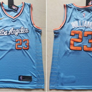 Clippers 23 Lou Williams Light Blue Nike Swingman Jersey