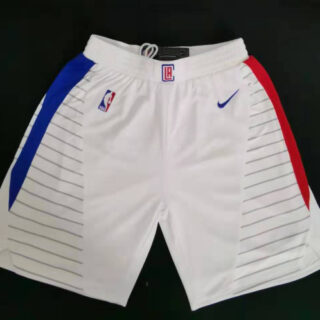 Clippers White Swingman Shorts