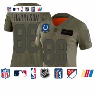 Colts #88 Marvin Harrison Camo Women's Stitched Football Limited 2019 Salute to Service Jersey
