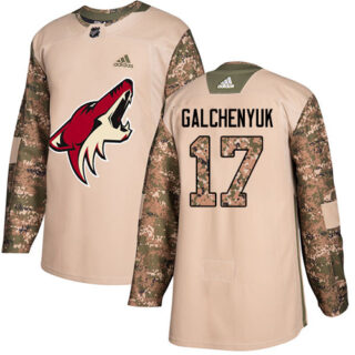 Coyotes #17 Alex Galchenyuk Camo Authentic 2017 Veterans Day Stitched Hockey Jersey