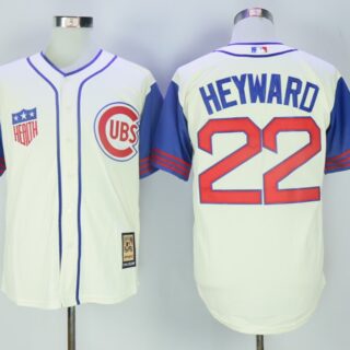Cubs 22 Jason Heyward Cream Cooperstown Collection Jersey
