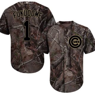 Cubs #1 Kosuke Fukudome Camo Realtree Collection Cool Base Stitched Baseball Jersey