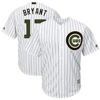 Cubs #17 Kris Bryant White(Blue Strip) New Cool Base 2018 Memorial Day Stitched Baseball Jersey