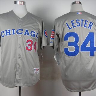 Cubs 34 Jon Lester Gray Throwback Jersey