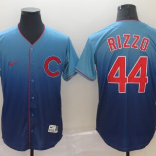 Cubs 44 Anthony Rizzo Blue Drift Fashion Jersey