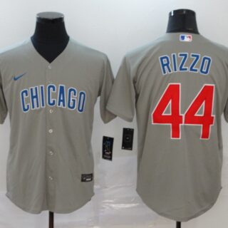 Cubs 44 Anthony Rizzo Gray 2020 Nike Cool Base Jersey