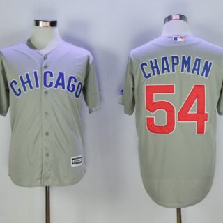 Cubs 54 Aroldis Chapman Gray Cool Base Jersey