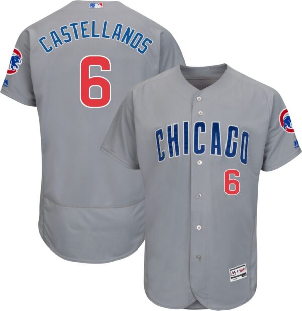 Cubs 6 Nick Castellanos Gray Flexbase Jersey
