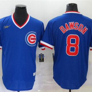 Cubs 8 Andre Dawson Royal Nike Throwback Jersey