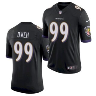 Custom Big Size Men's Baltimore Ravens #99 Jayson Oweh Black Jersey