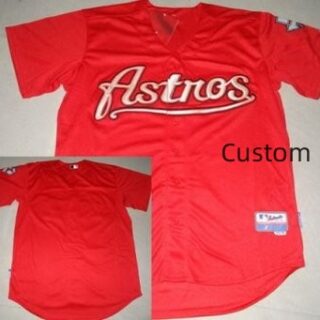 Men's Custom Houston Astros Red MLB Jerseys