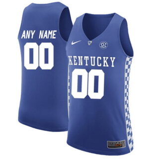 Custom Kentucky Wildcats Men's Authentic Blue Stitched NCAA College Basketball Jersey