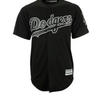 Custom MLB Los Angeles Dodgers Black fashion Jersey