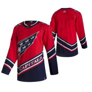 Custom Men's Washington Capitals Team 2021 Reverse Retro Red Jersey