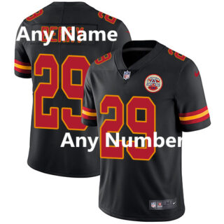 Custom Nike Chiefs Black Vapor Untouchable Limited Jersey