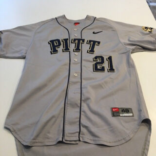 Custom PITT Pittsburgh Panthers Gray Baseball Jerseys