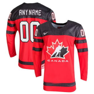 Custom Red Hockey Canada Jersey
