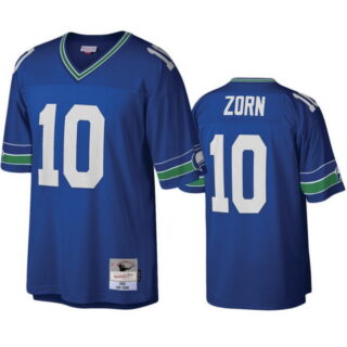 Custom Seattle Seahawks Jim Zorn 1983 Blue Mitchell & Ness Men's Legacy Jersey