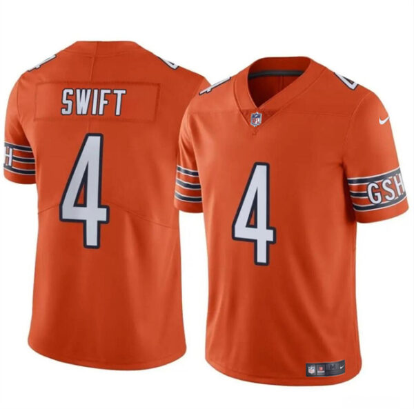 Custom Youth Chicago Bears Orange Vapor Stitched Football Jerseys