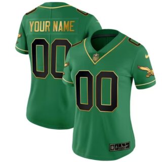 Customized Women's Philadelphia Eagles Vapor Untouchable Limited green Jersey
