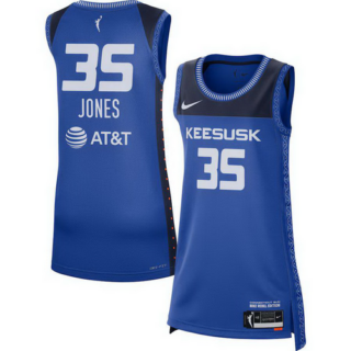 Women's Connecticut Sun Jonquel Jones Nike Blue 2021 Rebel Edition Victory Player Jersey