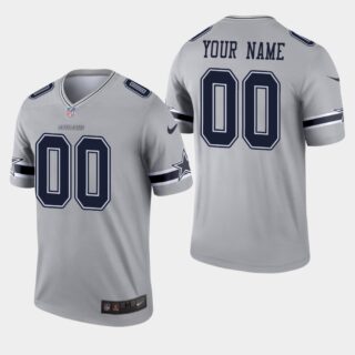 Dallas Cowboys #00 Custom Inverted Legend Gray Jersey
