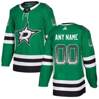 Dallas Stars Green Men's Customized Drift Fashion Adidas Jersey