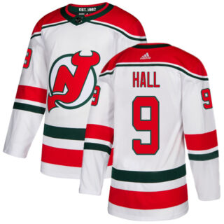 Devils #9 Taylor Hall White Alternate Authentic Stitched Hockey Jersey