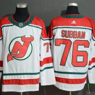 Devils 76 P.K. Subban White Adidas Jersey