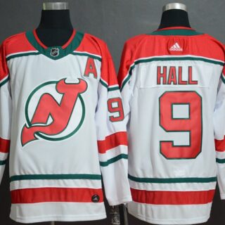 Devils 9 Taylor Hall White Alternate Breakaway Adidas Jersey