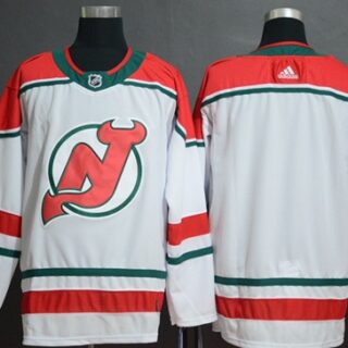 Devils Blank White Alternate Authentic Stitched Hockey Jersey