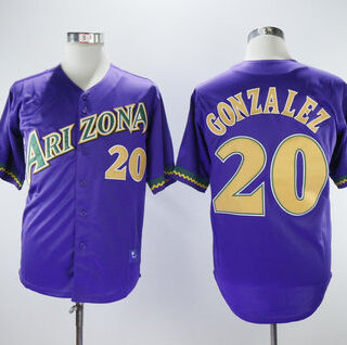 Diamondbacks 20 Luis Gonzalez Purple Cool Base Jersey