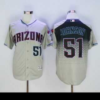 Diamondbacks 51 Randy Johnson Gray Teal Flexbase Jersey