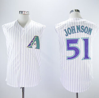 Diamondbacks 51 Randy Johnson White Turn Back The Clock Sleeveless Jersey