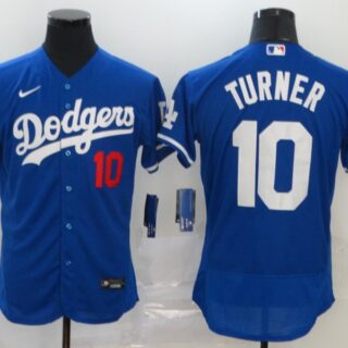 Dodgers 10 Justin Turner Royal 2020 Nike Flexbase Jersey